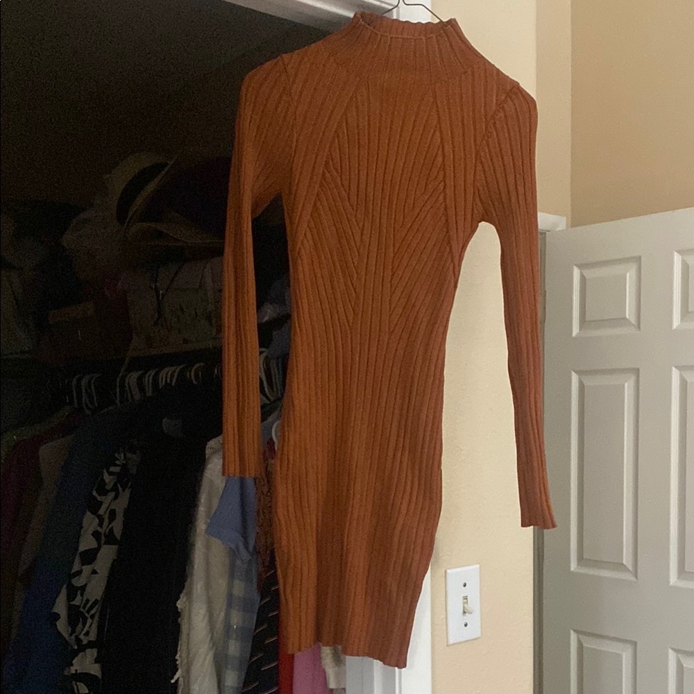 Windsor Ribbed Mock Neck Bodycon Dress